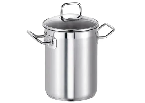 SCHULTE-UFER Spargeltopf Profi-Star, Edelstahl 18 cm - Kochtöpfe, ideal zum schonenden Garen von Spargel, spülmaschinengeeignet und mit praktischem Korbeinsatz für einfachen Transport.