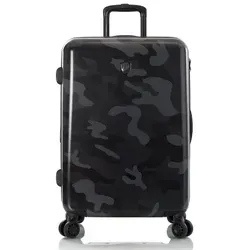 Heys Black Camo Trolley 4 Rollen 53 cm - 48L, kratzfeste Oberfläche und erweiterbares Volumen um 20%