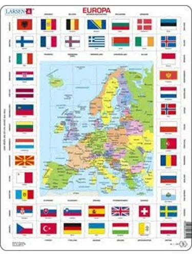 Larsen Puzzles Puzzle Map/flag