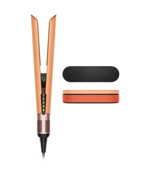 Dyson Airstrait Ceramic Apricot Glätteisen - Innovatives Haarglätter für gleichzeitiges Trocknen und Glätten ohne Hitzeschäden. Mit zwei Styling-Modi und drei Temperaturstufen für individuelles Styling. Genießen Sie glänzendes, gesund aussehendes Haar.