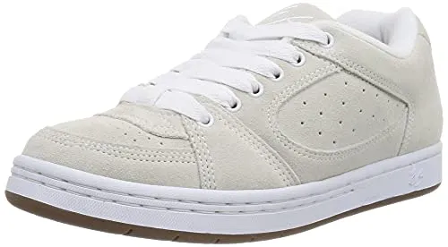 eS Accel Og Skateschuhe - Weiß / Gummi - Hochwertige Skateschuhe für Herren in Größe 45, mit zementierter Tasse Sohle für optimale Stabilität und Komfort beim Skateboarding.
