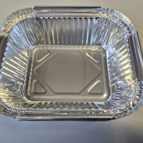 Stück Aluschalen R28L mit Deckel 450ml rechteckig, 140x120x40mm Auflaufform 100