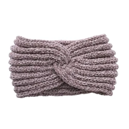axy Damen Strick Haarband mit Twist Knoten Winter Stirnband, Headband gestrickt Haarbänder HBW3 (Braun)