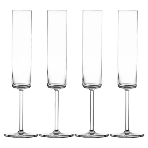 SCHOTT ZWIESEL Sektglas Modo 4er-Set - Moderne Sektkelche aus spülmaschinenfestem Tritan-Kristall, mit Moussierpunkt für perfekte Perlage – ideal für jeden Anlass. Made in Germany, robust und stilvoll.