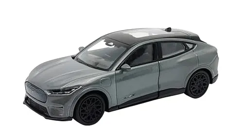 Toi-Toys Ford Mustang Mache GT 2023 12cm Modellauto Metall Modell Auto Spielzeugauto 63 (Grau-Metallic)
