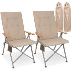 HOMECALL Campingstuhl Faltbar Hochlehner in beige von Modante