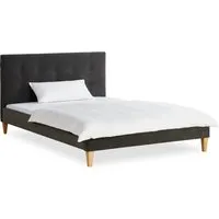 Produktbild Polsterbett 140 x 200 Samt Grau von Homestyle4u