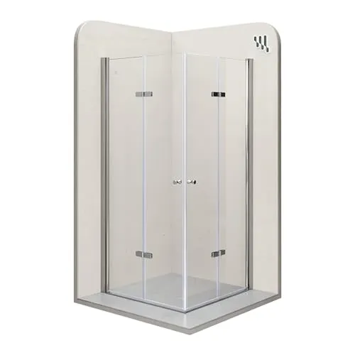 i-flair Falttür Duschkabine 75x75 cm aus 6 mm Sicherheitsglas