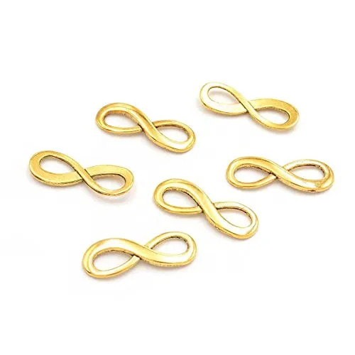 Verbinder als Infinity in antik Goldfarben, 24mm, 6 Stück