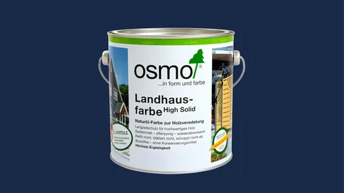 Osmo Landhausfarbe 2506 Royalblau, 2,5l - Lacke für Terrassendielen, wetterfest und schützend für langlebige Farbergebnisse im Außenbereich.