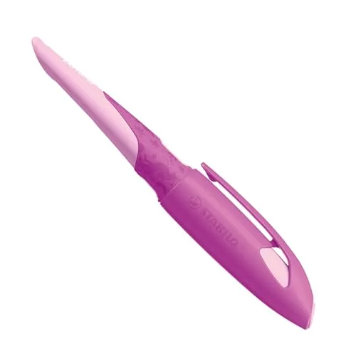 STABILO - Schulfüller ergonomisch für Linkshänder mit Anfänger-Feder A - EASYbirdy 3D DreamWorld Special Edition in pink - inkl. Patrone