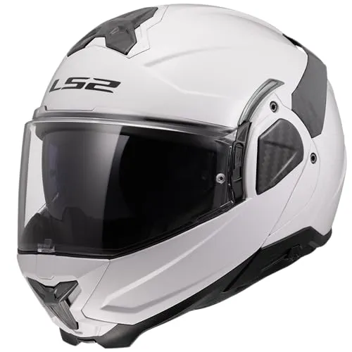 LS2 ADVANT II SOLID Gloss White Motorradhelm XXL von LS2