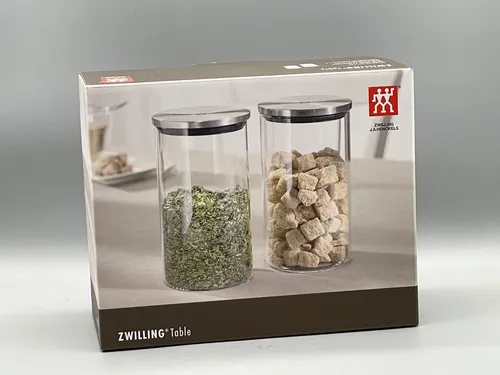 Vorratsglas Vorratsgläser Vorratsdosen Glasbehälter Deckel Edelstahl Zwilling 1L