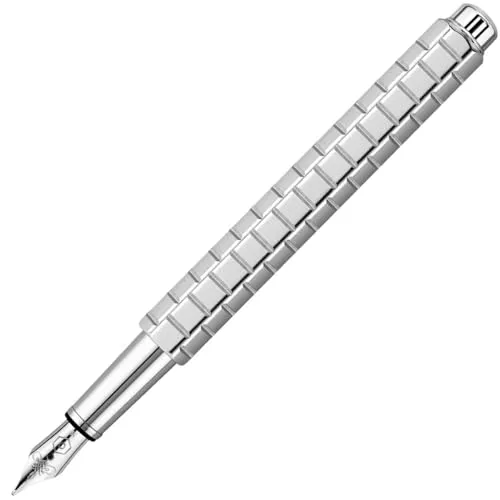 Caran d'Ache Ecridor Avenue Füllfederhalter, Palladium beschichtet, Feder M, Silber