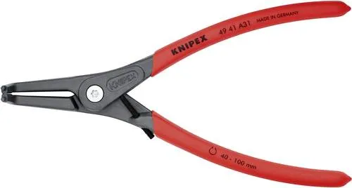 Knipex 49 41 A31 Seegeringzange - Seegeringzangen für Außenringe 40-100mm, mit hoch belastbaren Spitzen für bis zu 10-fache Standzeit und schlankem Zangenkopf für optimalen Zugang.