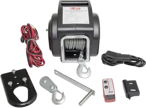 HP Autozubehör Seilwinde 20605 - 6800 kg Zugkraft - Werkstatteinrichtung mit kabelgebundener und funkferngesteuerter Bedienung für maximale Flexibilität und Sicherheit beim Heben.