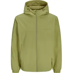 JACK & JONES Herren Übergangsjacke Jorvesterbro Hood Jacket - Grün - L - Leichte Übergangsjacke aus robustem, wasserabweisendem Material. Verstellbare Kapuze mit Zugband, elastische Bündchen und praktische Taschen machen sie zum idealen Begleiter für wechselhaftes Wetter.
