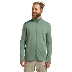 Jack Wolfskin Herren Kolbenberg Fz M Fleece-Jacke - Eucalyptus, XL EU - Funktionsjacke aus leichtem Gitter-Fleece mit 2 Hüfttaschen für bequemen Tragekomfort und optimalen Wärmehaushalt.