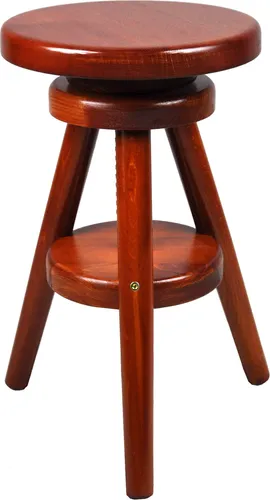 Hocker Massiv Schemel Stuhl Sitzmöbel Buche Drehhocker Barhocke 52-70cm (Kirsche)