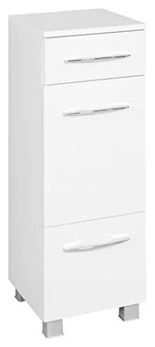 Held Möbel Portofino Unterschrank - Unterschrank fürs Bad aus Holzwerkstoff, mit praktischen Schubkasten und Auszug, ideal für optimale Stauraumlösungen in Ihrem Badezimmer.