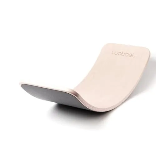 Wobbel Balanceboard transparent lackiert Mouse grau - Balance Board für Kinder und Erwachsene, fördert Bewegungsentwicklung und Gleichgewichtssinn, belastbar bis 200 kg, ideal für spielerisches Training.