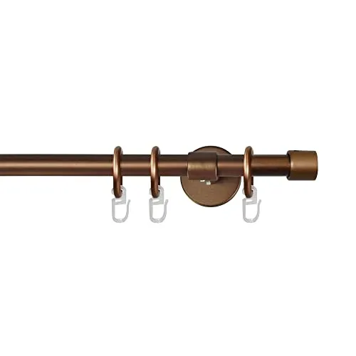 Garesa Gardinenstange Rustika Ø 16mm, 1-läufig, Bronze in bronze von Garesa