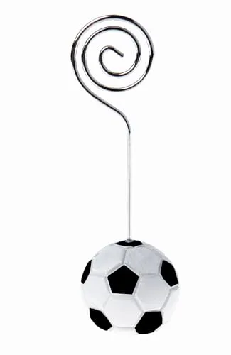 Santex Fussball-Namenshalter-Set Tischdeko 4 Stück schwarz-Weiss 8,5cm