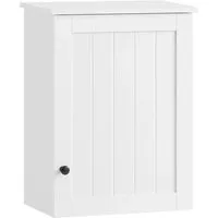 SoBuy Hängeschrank BZR19 – Wandschrank für Bad oder Küche - Hängeschrank für Bad oder Küche, mit 1 Tür und stabiler MDF-Konstruktion, ideal für platzsparende Aufbewahrung und modernes Design