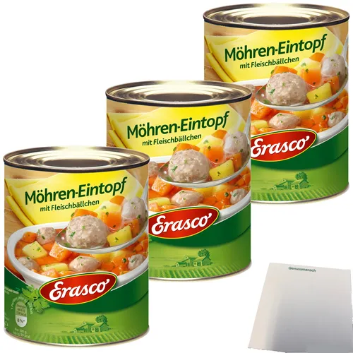 Erasco Möhren-Eintopf mit Fleischbällchen 3er Pack 3x800g Dose usy Block