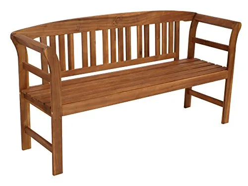 DEGAMO Landhausbank Gartenbank Rosario aus Akazienholz, 3-sitzig - FSC®-zertifizierte 3-Sitzer-Bank im klassischen Landhaus-Design aus geöltem Akazienholz, ideal für Garten und Terrasse.