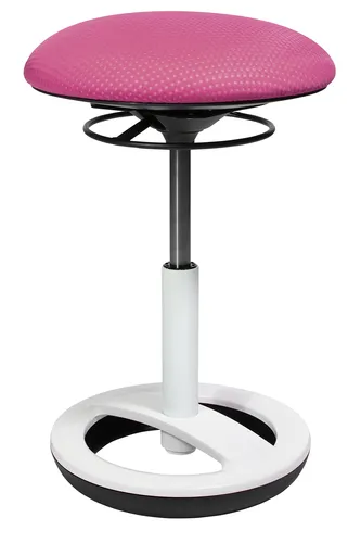 Bürohocker Arbeitshocker Drehstuhl Hocker Topstar Sitness Bob weiß rosa
