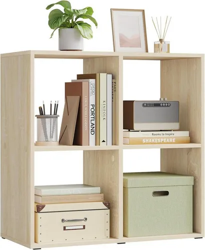 Woltu Bücherregal in heller Eiche, 4 offene Fächer, kompakt und modern - Praktisches WOLTU Bücherregal mit 4 offenen Fächern zur optimalen Aufbewahrung. Ideal für kleine Räume, robust und einfach zu montieren. Verleihen Sie Ihrem Zuhause einen modernen Akzent und organisieren Sie Ihre Lieblingsstücke stilvoll.