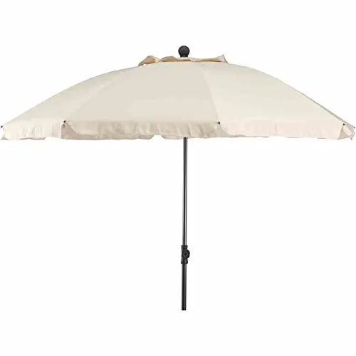 Siena Garden Sonnenschirm 250 cm - UV-Schutz 50+ - Sonnenschirm mit waschbarem Bezug in natur und robustem anthrazit Gestell. Ideal für schattige Plätze im Garten oder auf der Terrasse.