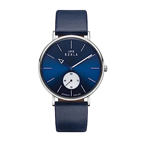 UMR Ruhla Style 30168-2 Herrenarmbanduhr - Elegante Armbanduhr mit Quarzwerk und dezentraler Sekunde, wasserdicht bis 3 ATM, perfektes Accessoire für stilbewusste Herren.