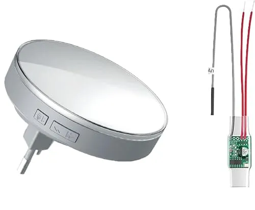 WLAN Klingelerweiterung smarter Funkgong mit Nachtlicht App Steuerung (iOS & Android), Alexa kompatibel, 32 Melodien, Klingel Weiterleitung