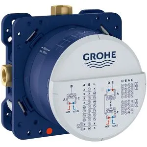 GROHE Rapido SmartBox UP-Rohinstallation - Unterputz-Einbaukörper 3 Abgänge 1/2 Zoll, nachhaltig verpackt und mit stabiler Einbaubox