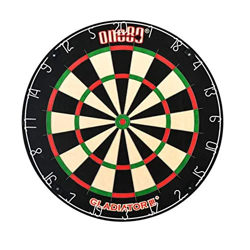 ONE80 Dart Gladiator 3 Plus Bristle Dart Board Dartboard Turnierboard Dartscheibe Inklusive Rotafix