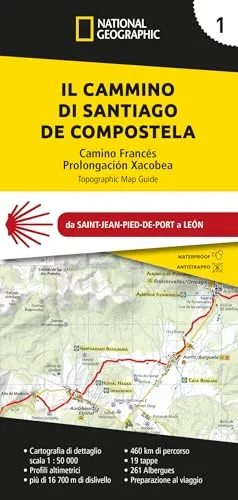 Cammino Di Santiago De Compostela 1:50.000. Vol. 1: Da Saint-Jean-Pied-De-Port a Leon