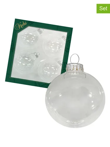 Krebs Glas Lauscha Christbaumkugeln in Transparent - 4 Stück, nocolor, Damen