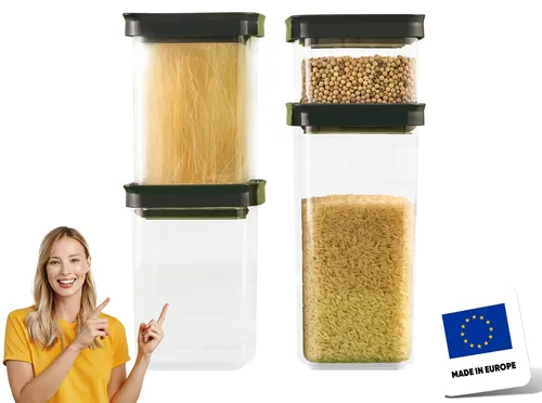 uandu home Vorratsdose Vorratsdosen mit Deckel Luftdicht, Vorratsbehälter Set, (Aufbewahrungsbox Küche Aufbewahrung & Organisation, BPA Frei, Küchen Organizer, Vorratsdosen für alle trockenen Lebensmittel)