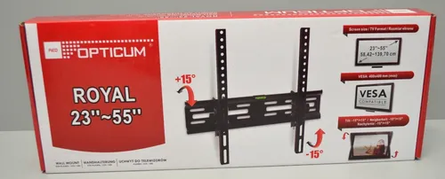 RED OPTICUM AX Royal 55 - TV Wandhalterung für 23-55 Zoll TVs - TV-Halterung mit integriertem Wasserwaage, extrem flach (50 mm Wandabstand) und universell kompatibel für alle 23-55 Zoll Flachbildfernseher bis 45 kg.