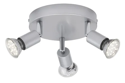 BRILONER Spot PICCO Deckenleuchte 3xLED GU10 3W titanfarbig - Moderne 3-flammige Deckenleuchte aus Metall in titanfarbig, mit schwenkbaren LED Spots für gezielte Beleuchtung und einer Lebensdauer von 20.000 Stunden.
