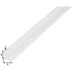 GAH Alberts Winkelprof. gleichsch., ungelocht L1000x B25x H25x S1, 8mm Kunststoff weiß