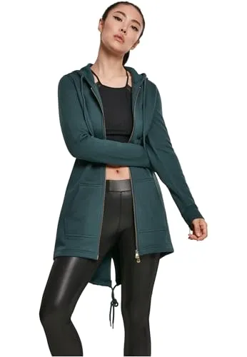 Urban Classics Damen Parka Cardigan Sweater - Bottle Green - Kapuzenpullover für Damen, aus hochwertiger Baumwolle, regulärer Fit und ideal für lässige Looks und kühle Tage.
