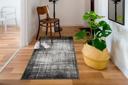 Andiamo Teppich Campos grau, 67 x 140 cm - Flachgewebe-Teppiche, stylischer und pflegeleichter Teppich für ein modernes Wohnambiente