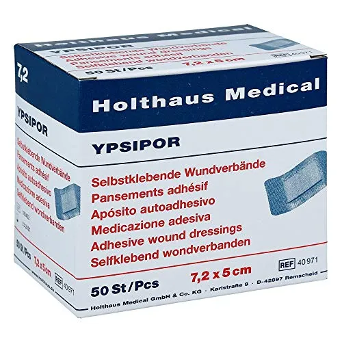WUNDVERBAND steril YPSIPOR 5x7,2 cm 50 St