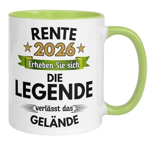 Tasse Rente 2026 in grün von Momentals