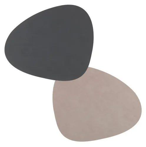 LIND DNA Platzset Tischset Curve wendbar anthrazit/hellgrau - Platzsets in modernem Design, wendbar für vielseitige Nutzung und ein stilvolles Ambiente.