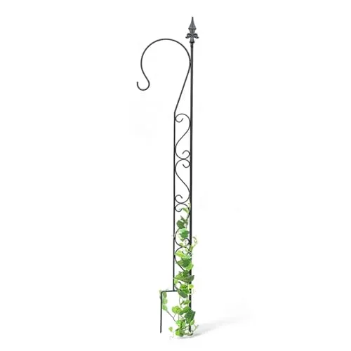 DanDiBo Rankhilfe Garten Metall 145 cm Schwarz in schwarz von DanDiBo