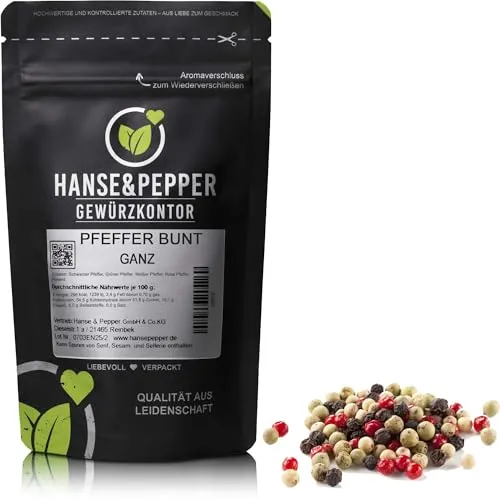 1kg Bunter Pfeffer ganz Gewürzmischung in Spitzenqualität von Hanse&Pepper Gewürzkontor